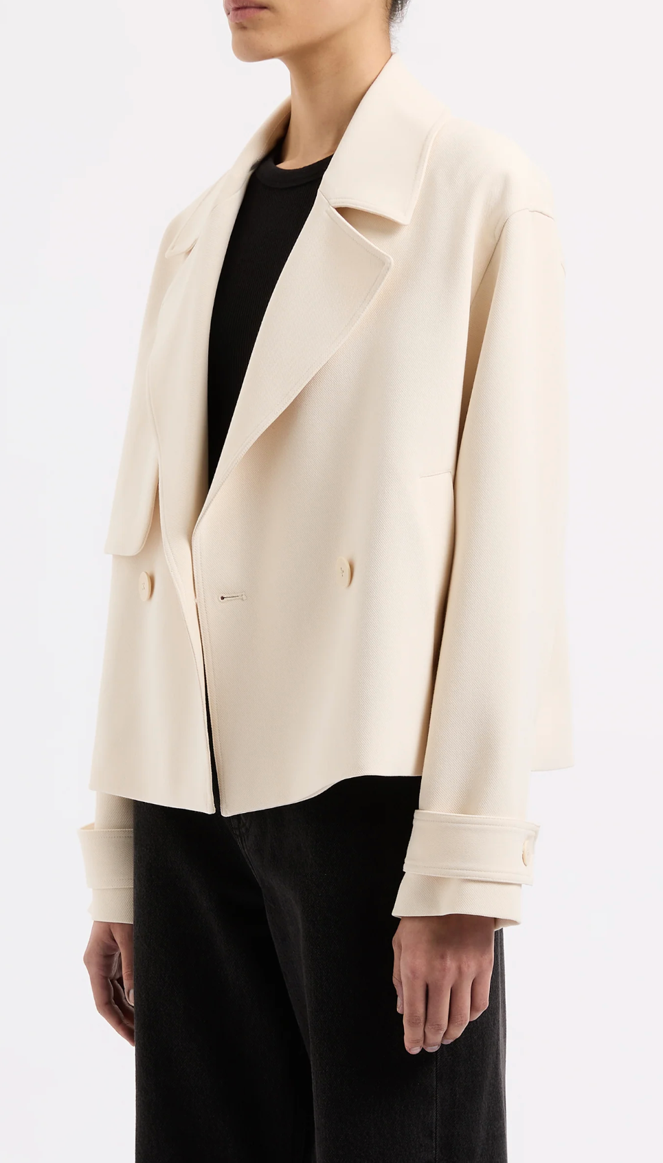 Nude Lucy Karson Crop Trench Cream