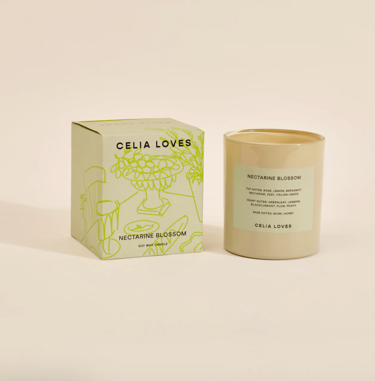 Celia Loves Nectarine Blossom Candle 395g