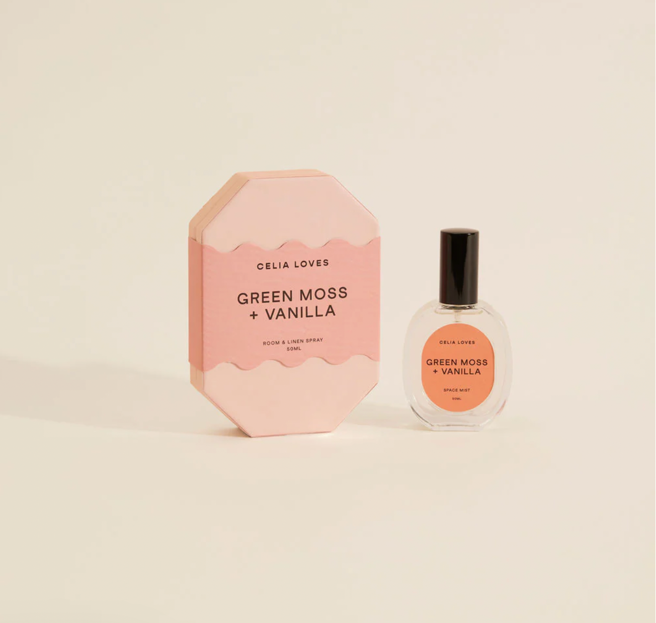 Celia Loves Green Moss & Vanilla Room Spray 50ml