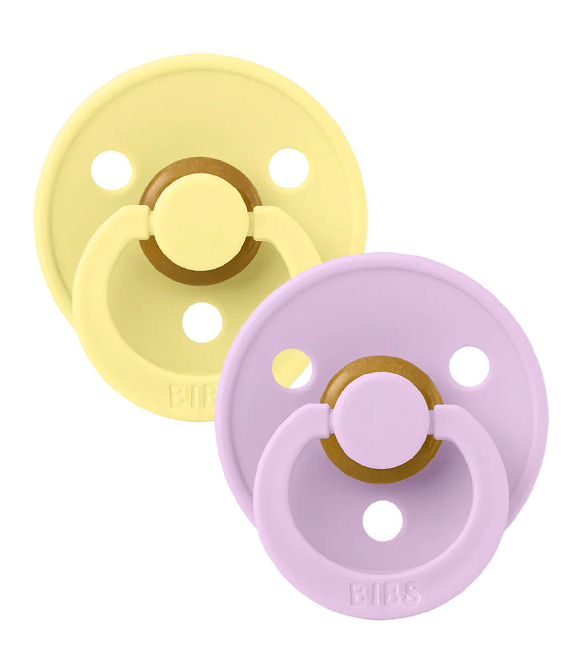 BIBS Colour Soother Double Pack - Assorted (Round/Natural Rubber)