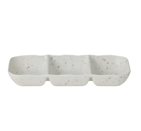 Coast to Coast Tidal Terrazzo Mel 3-Div Platter