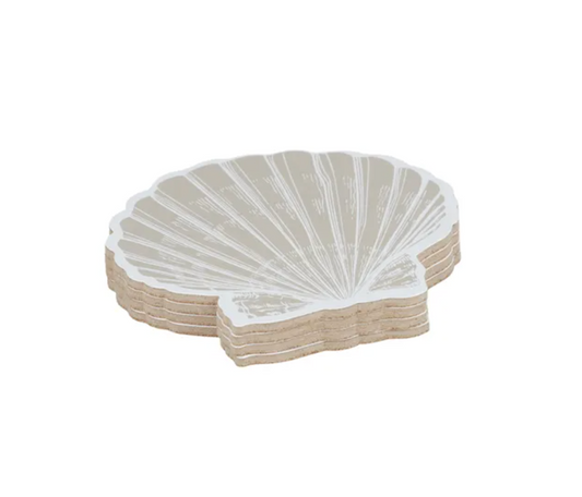 Coast to Coast Clam Shell Cork Coaster 4 Pack