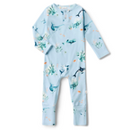 Snuggle Hunny Blue Ocean Organic Growsuit