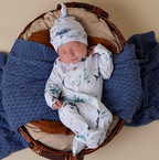 Snuggle Hunny Ocean Organic Snuggle Sleepsuit Zip Footie