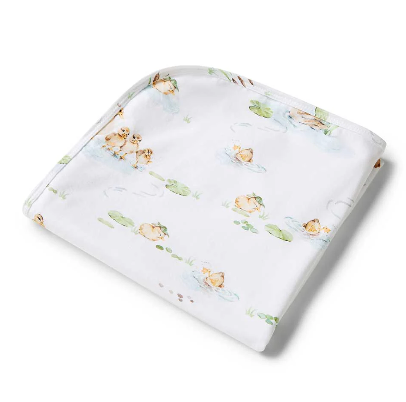 Snuggle Hunny Duck Pond Organic Jersey Wrap & Beanie Set