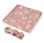 Snuggle Hunny Daisy Organic Jersey Wrap & Topknot Set