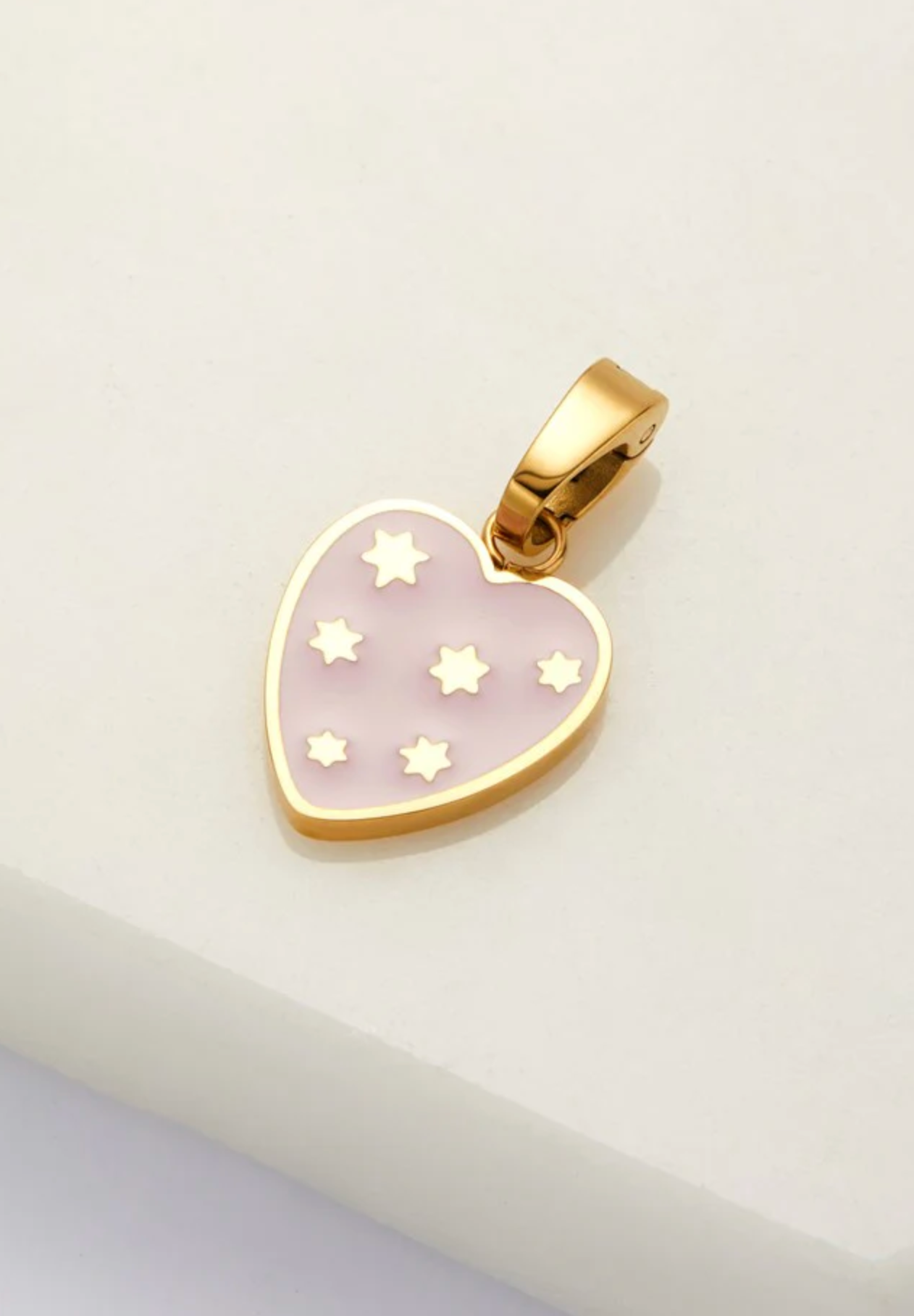 Zafino Heart & Star Charm Pink