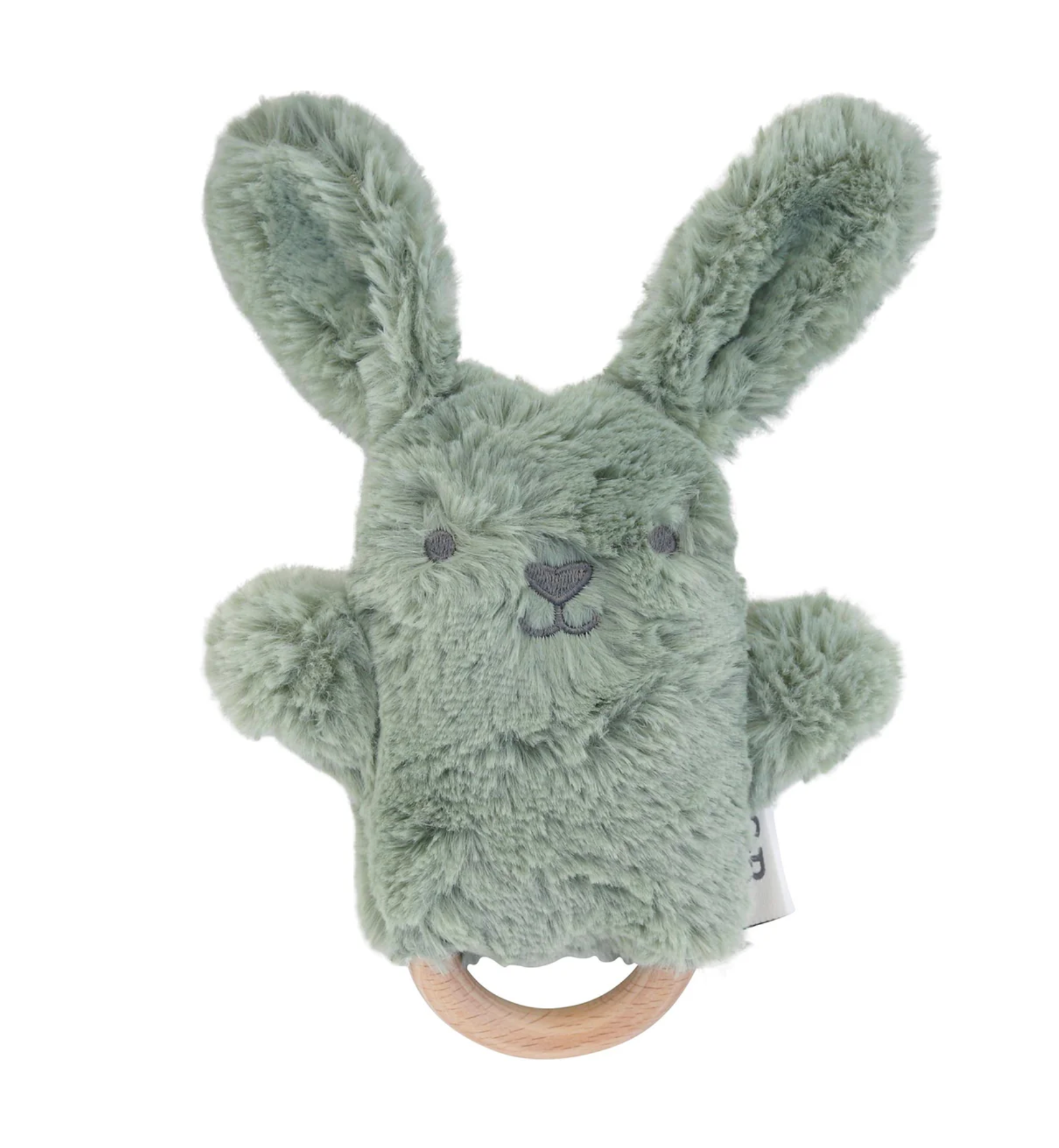 OB Design Beau Sage Bunny Soft Rattle Toy