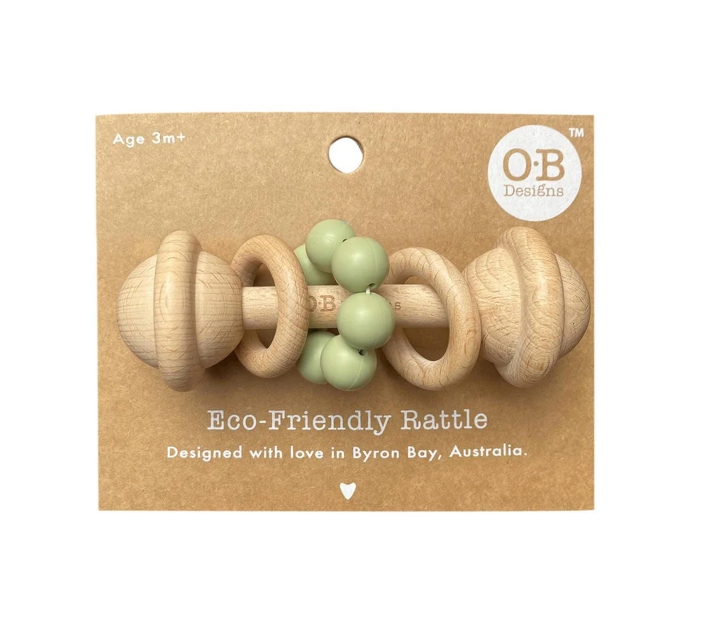 OB Designs Wooden Rattle