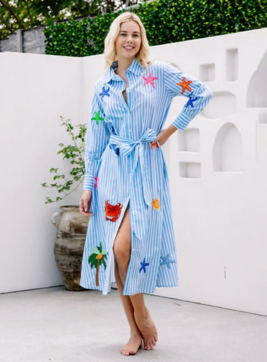 Cactus Rose -  Maldives Story long Shirt Dress