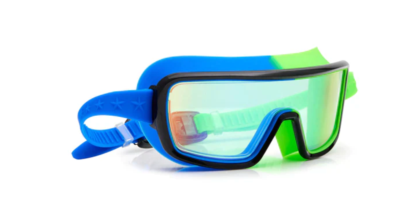 Bling2o Cyborg Cyan Prismatic Swim Goggles