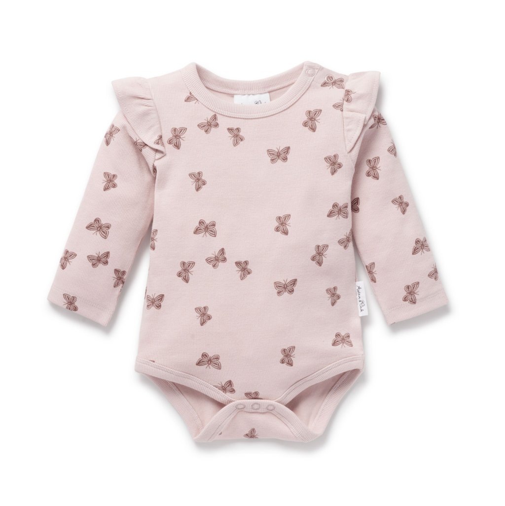 Aster & Oak Butterfly Rib Flutter Onesie