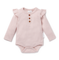 Aster & Oak Pale Pink Rib Onesie