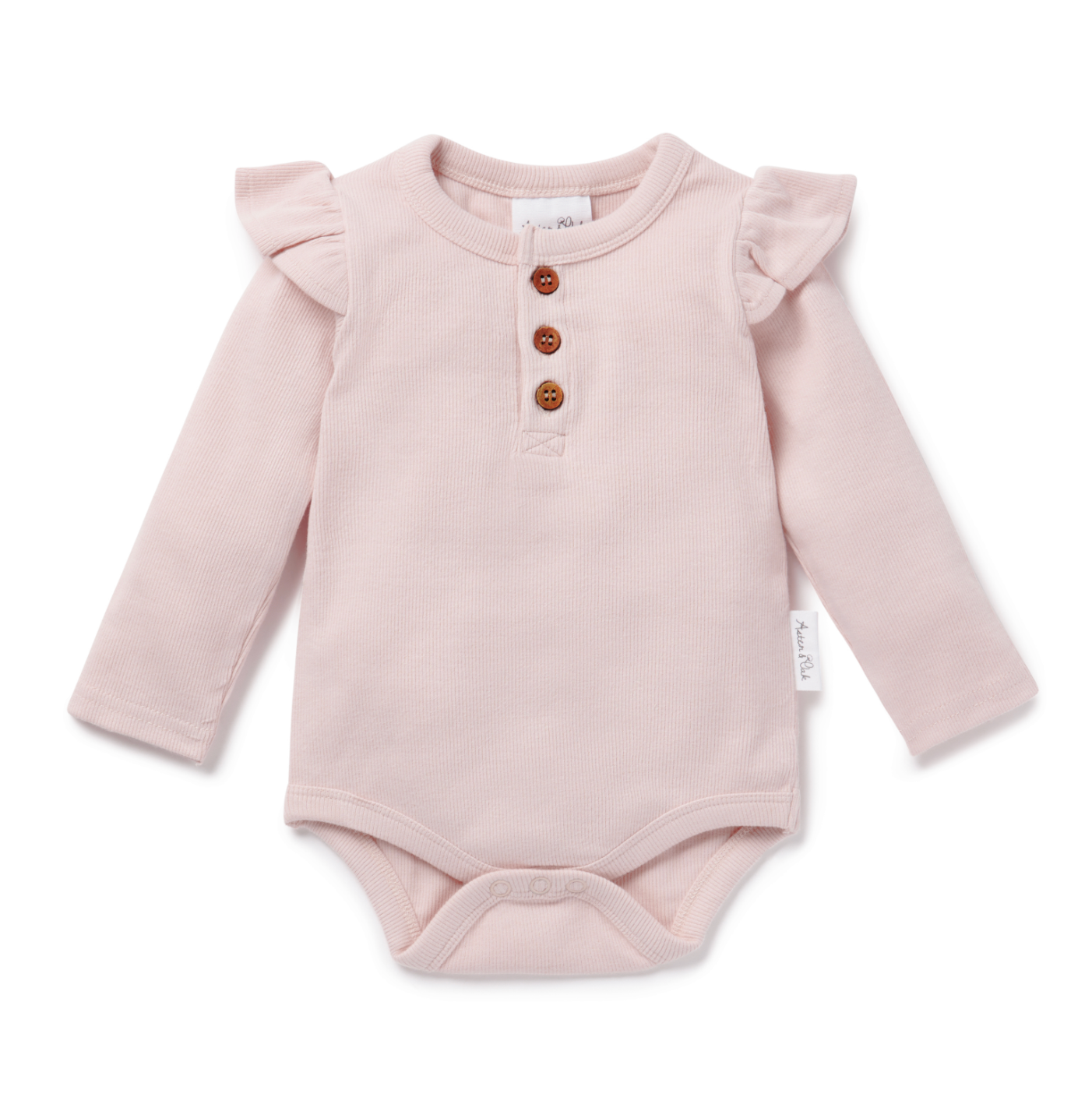 Aster & Oak Pale Pink Rib Onesie