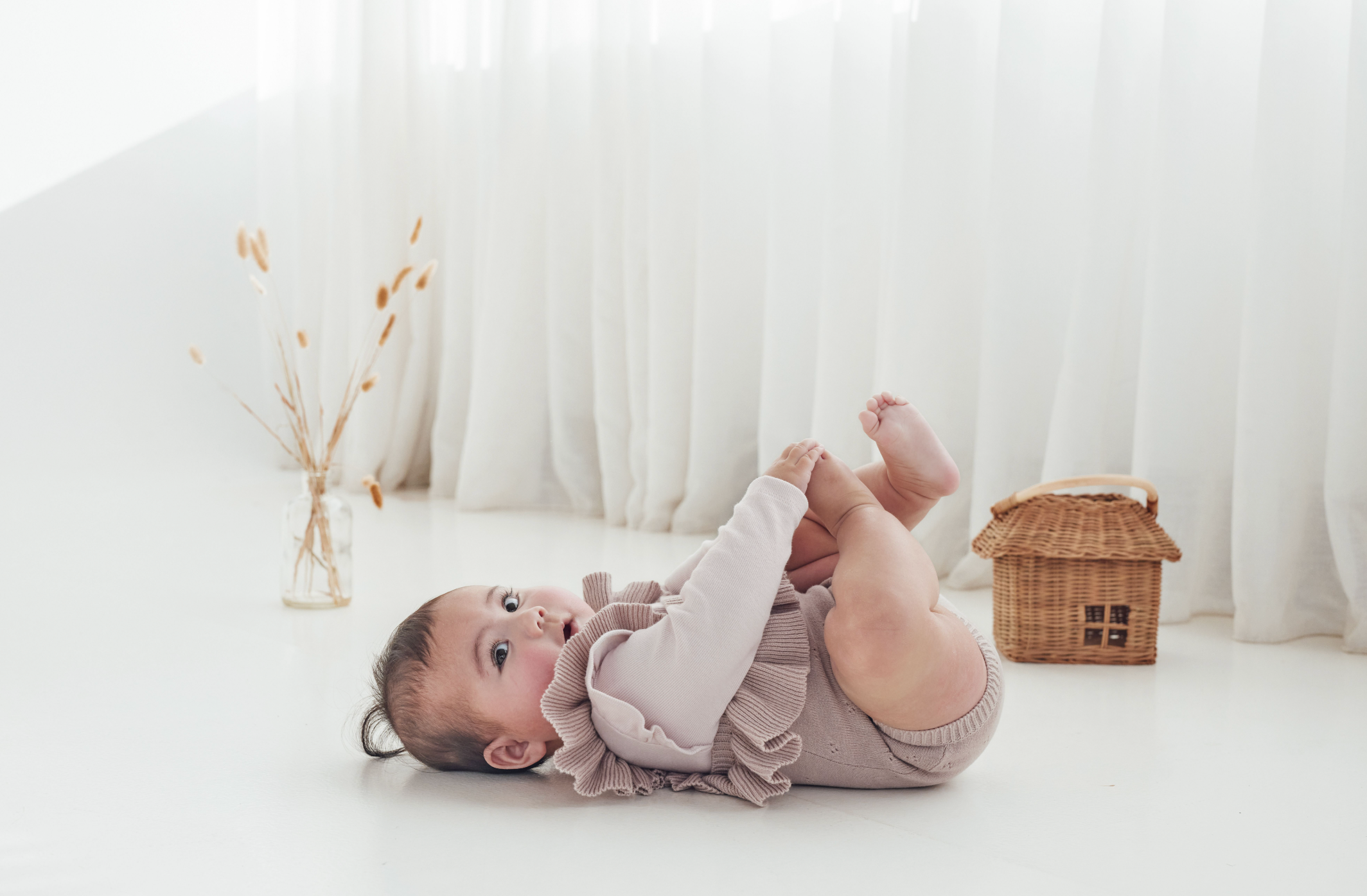 Aster & Oak Pale Pink Rib Onesie