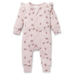Aster & Oak Butterfly Rib Zip Romper