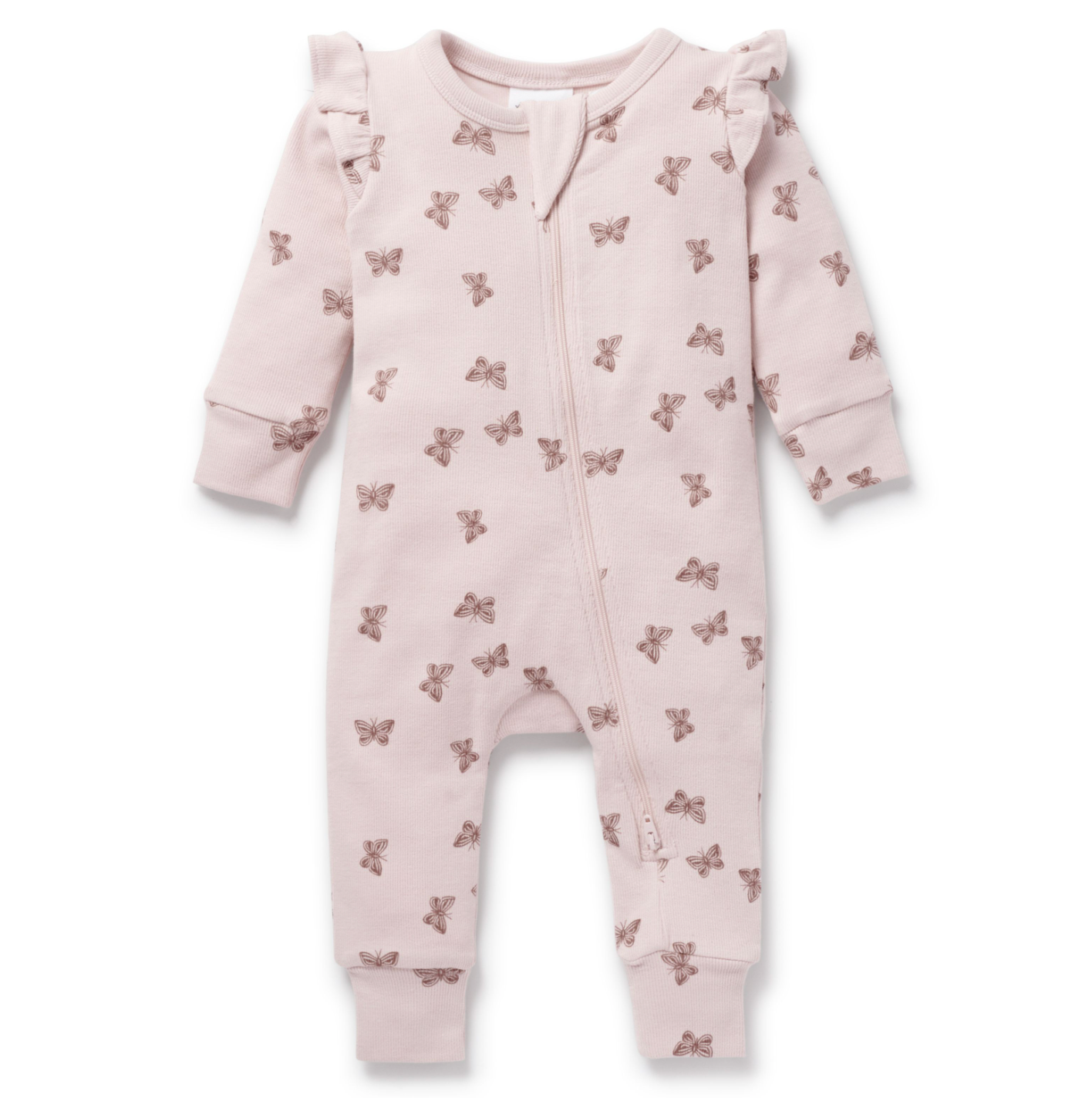 Aster & Oak Butterfly Rib Zip Romper