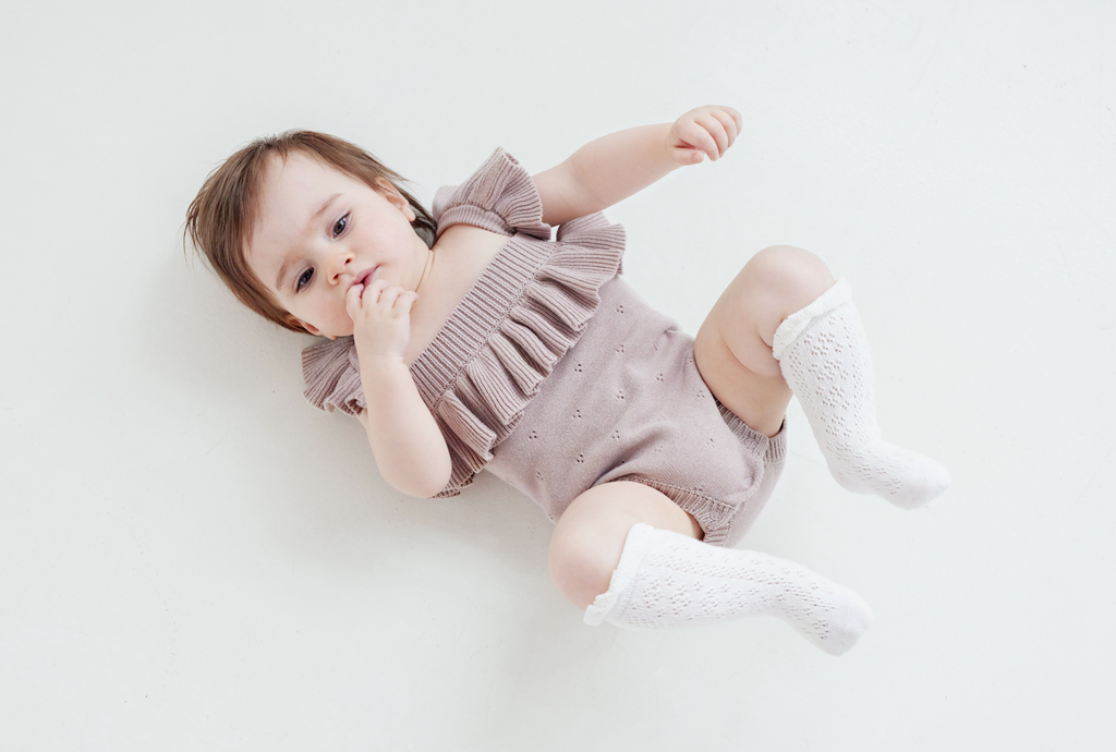 Aster & Oak Wild Rose Knit Romper