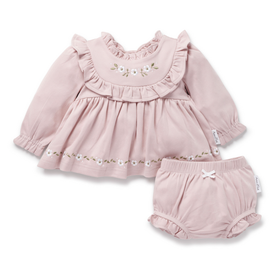 Aster & Oak Dress & Bloomer Set