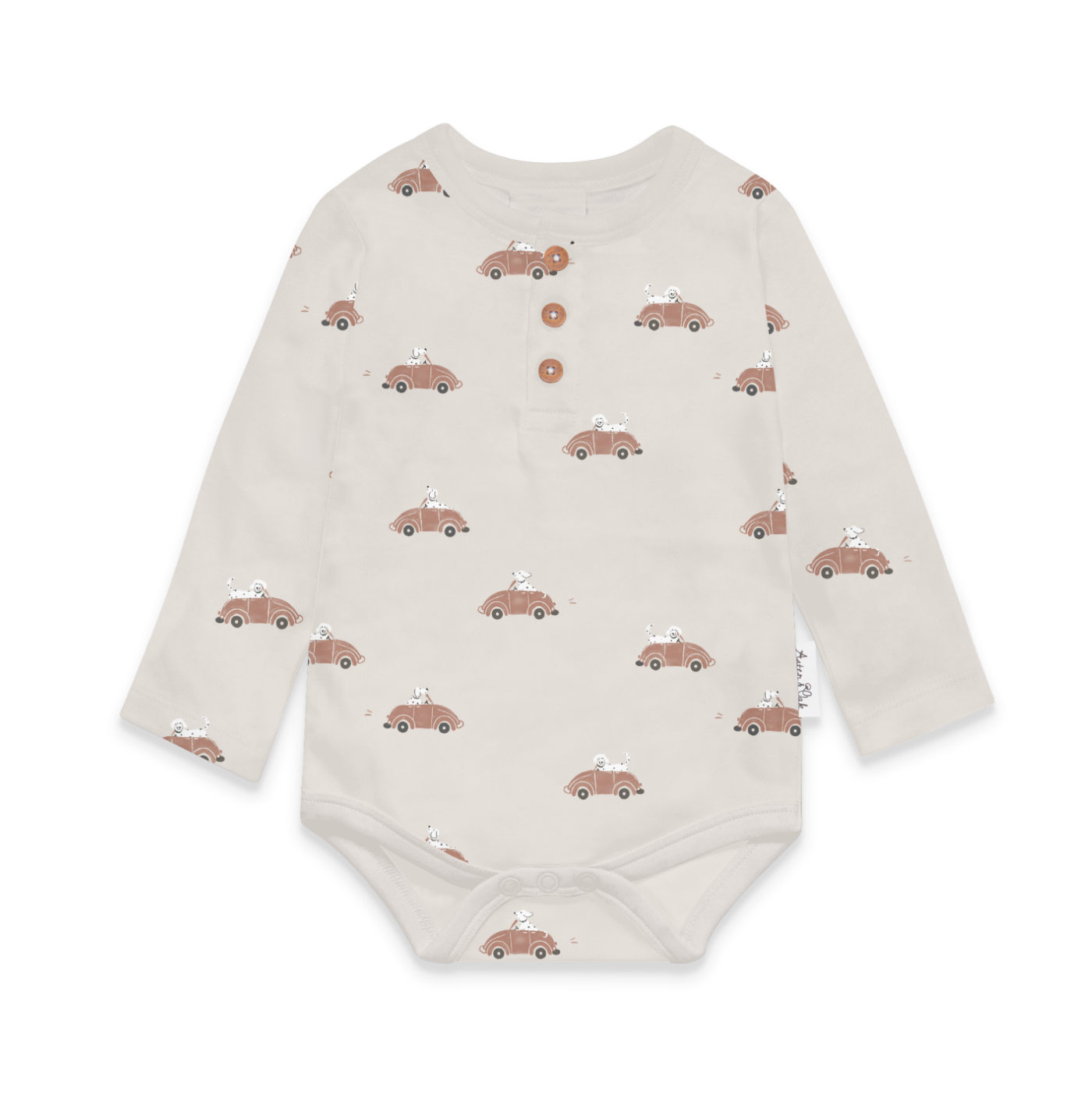 Aster & Oak Classic Car Henley Onesie