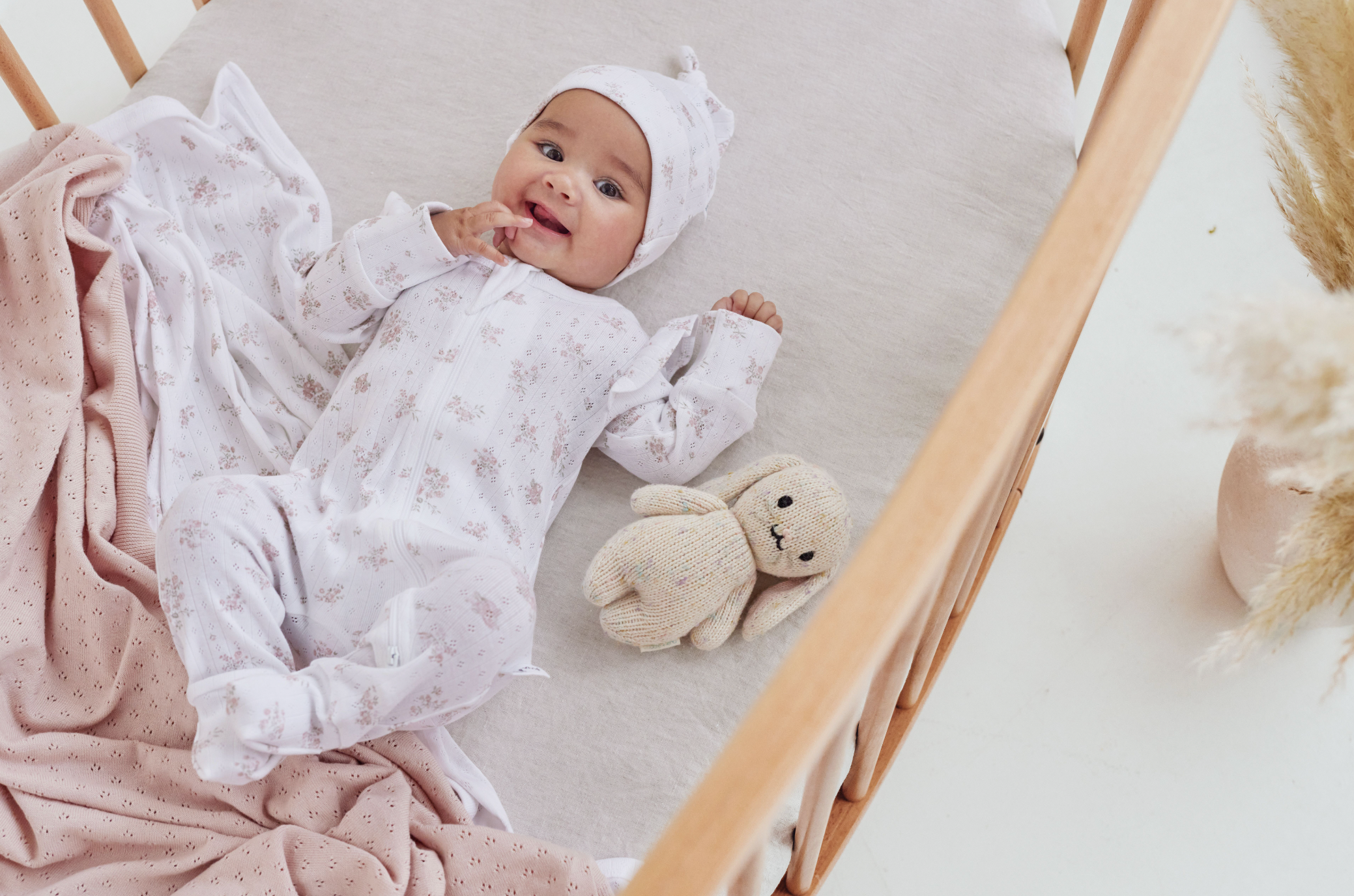 Aster & Oak Posie Floral Zip Romper