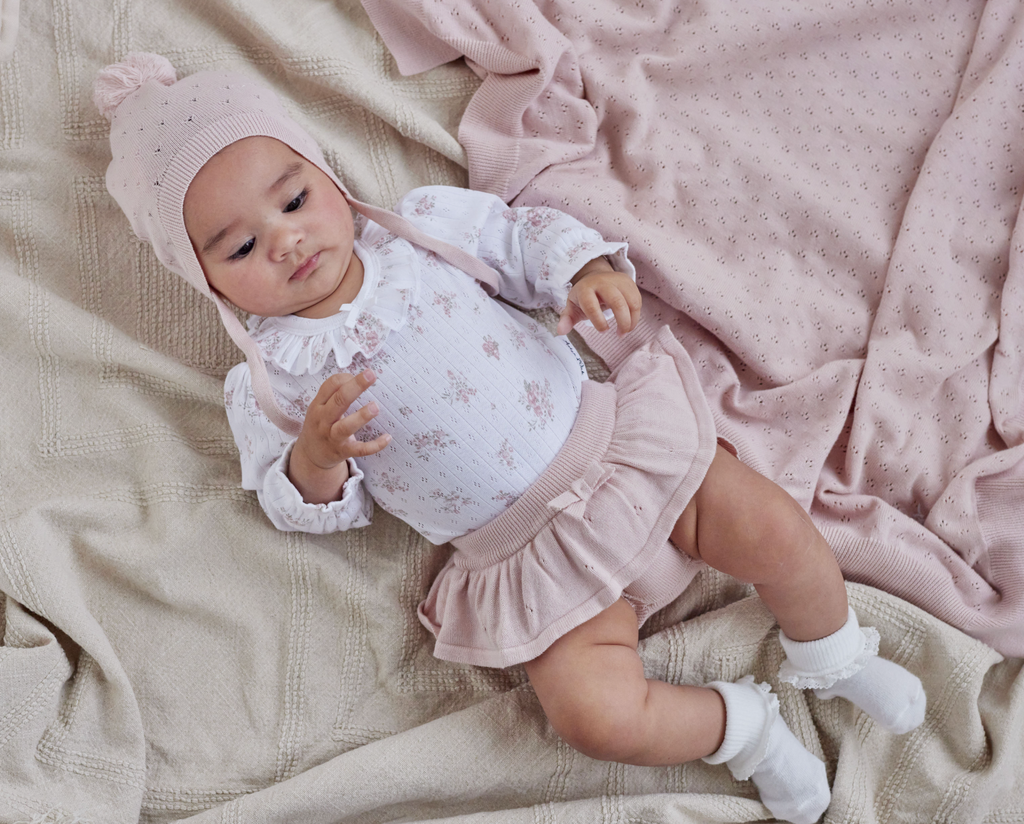 Aster & Oak Rose Blush Knit Bloomers