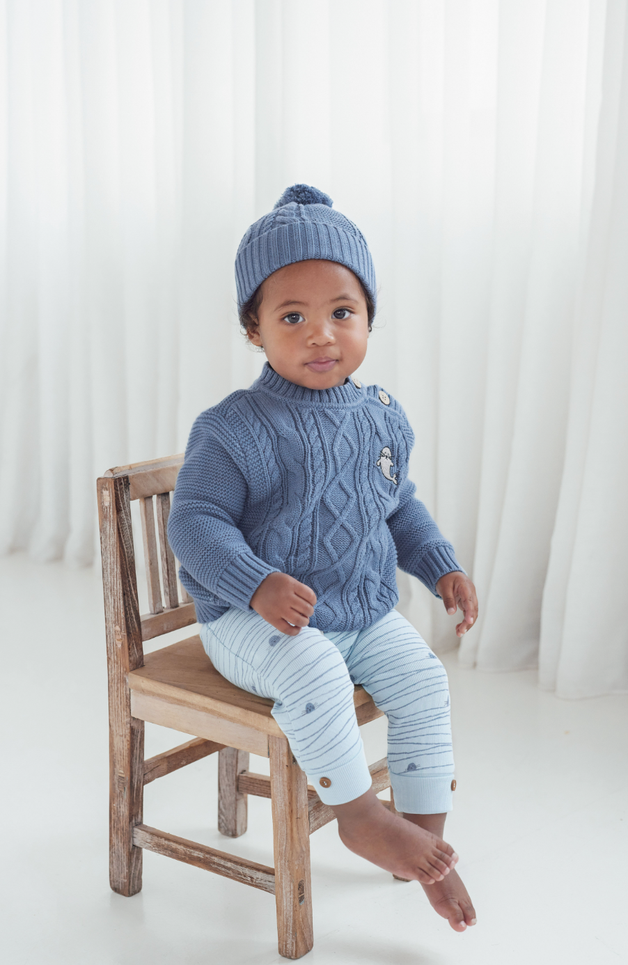 Aster & Oak Striped Seal Rib Legging