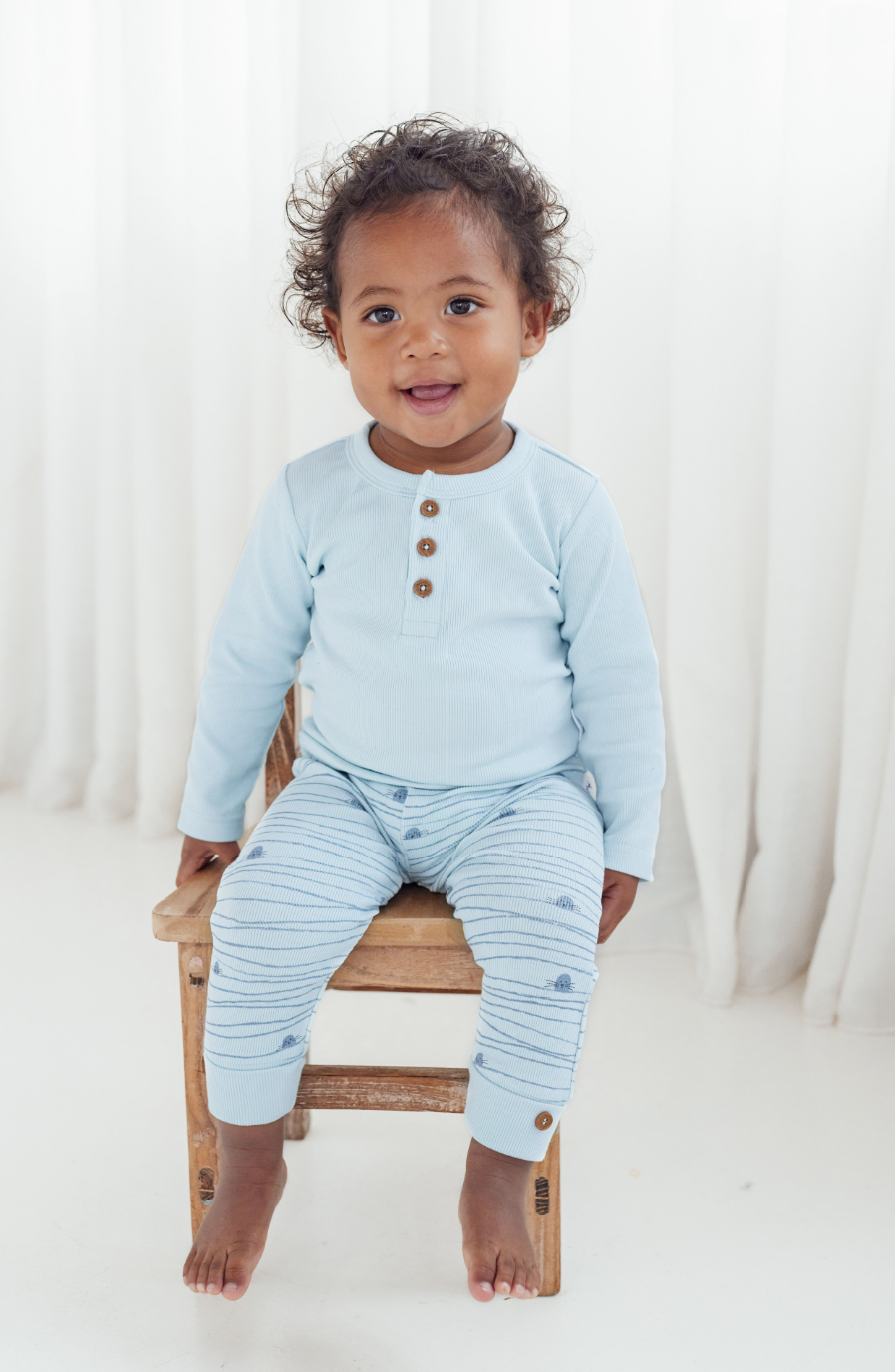 Aster & Oak Striped Seal Rib Legging