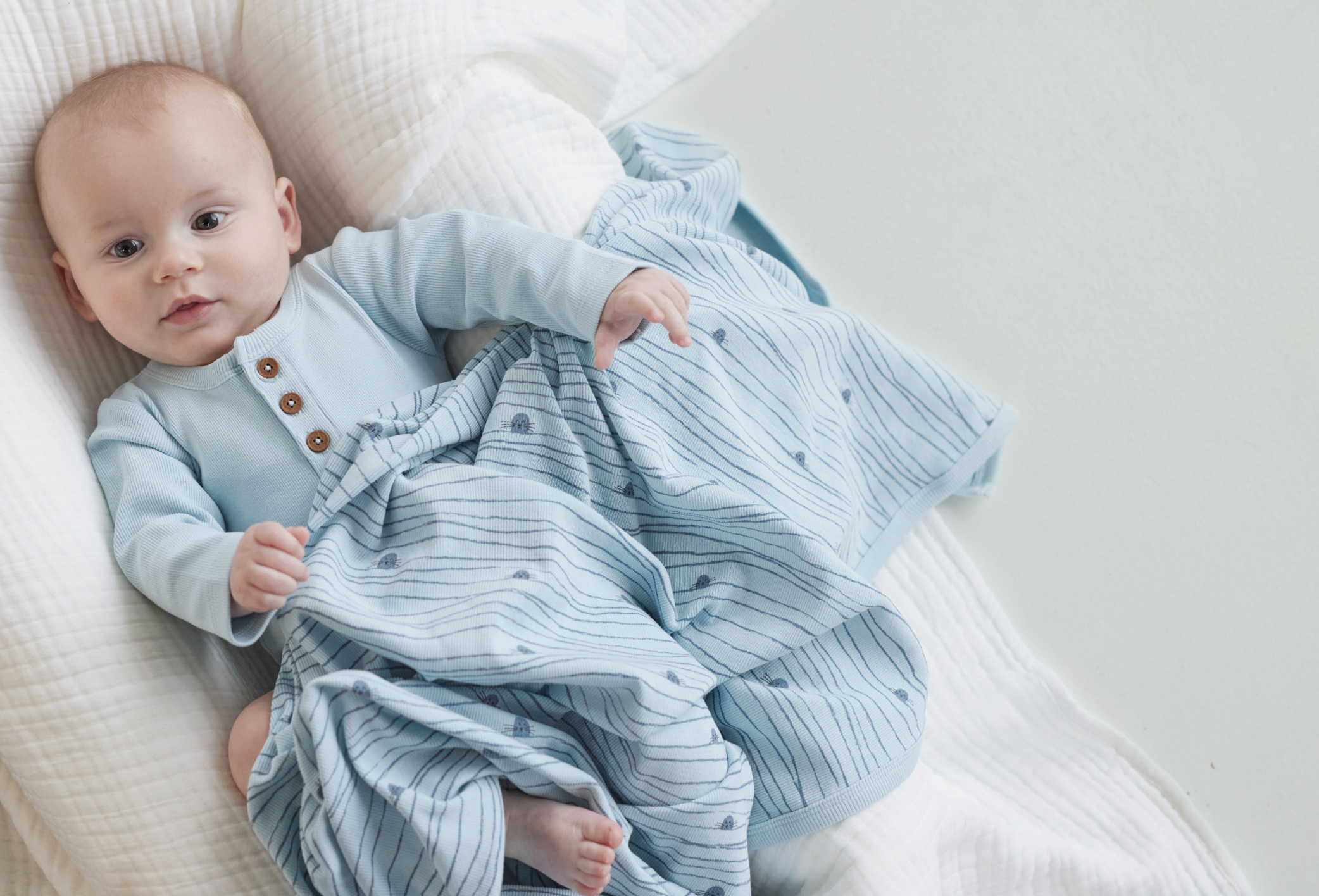 Aster & Oak Winter Sky Rib Onesie