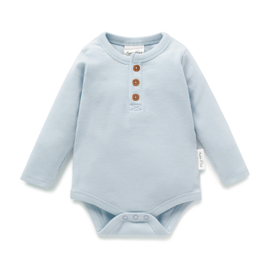 Aster & Oak Winter Sky Rib Onesie