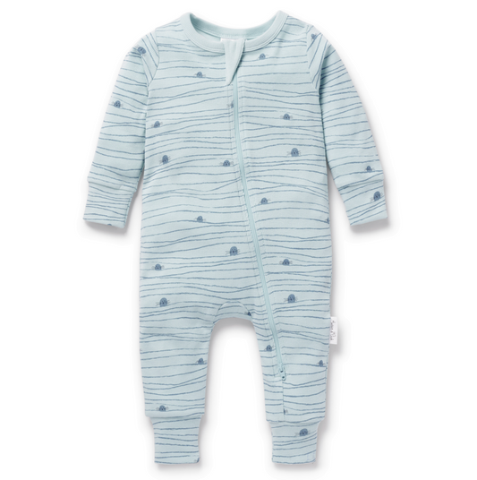 Aster & Oak Seal Rib Zip Romper