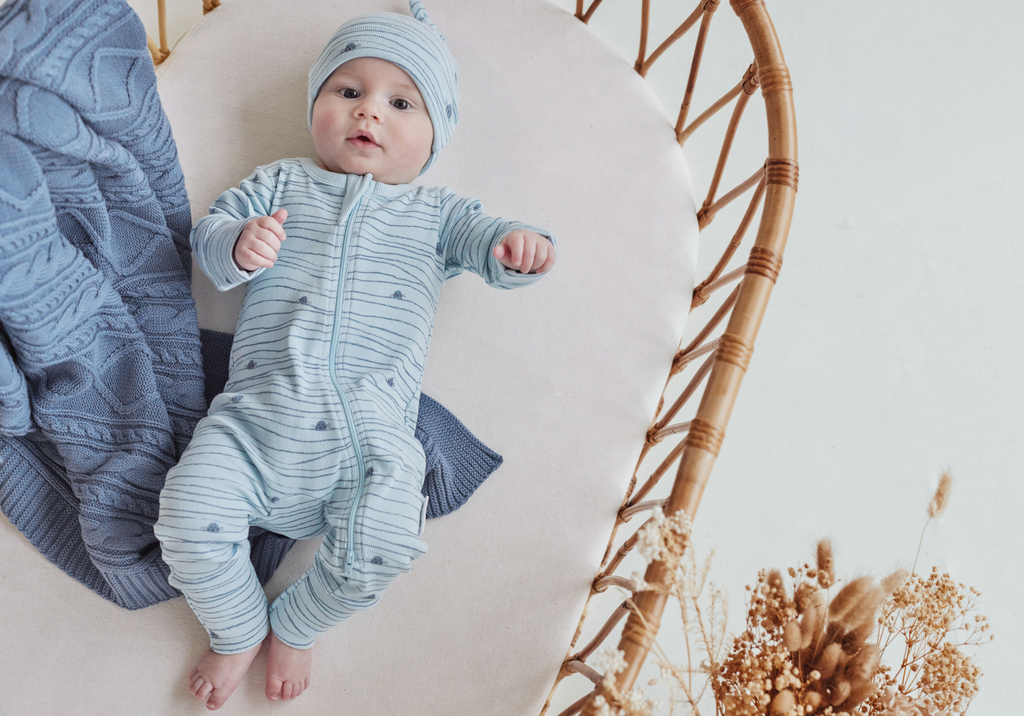 Aster & Oak Bluestone Cable Knit Blanket