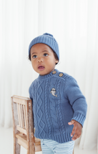 Aster & Oak Bluestone Cable Knit Beanie