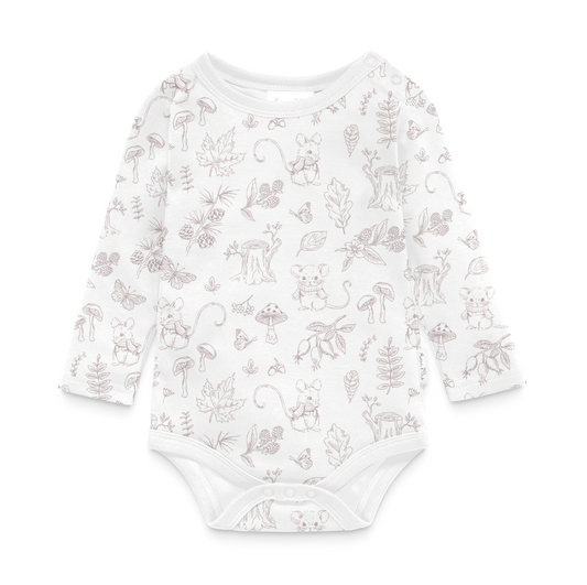 Aster & Oak Woodland Mouse Onesie