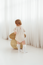 Aster & Oak Embroidered Knit Romper