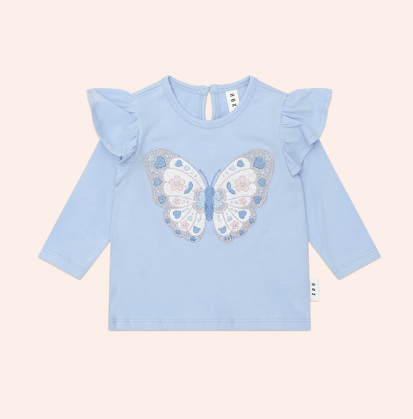 Huxbaby Butterfly Frill Top