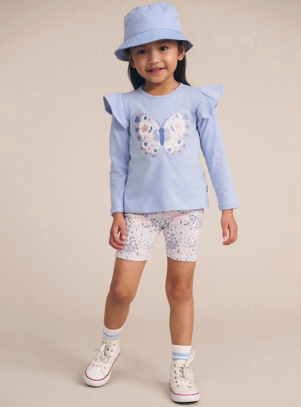 Huxbaby Butterfly Frill Top