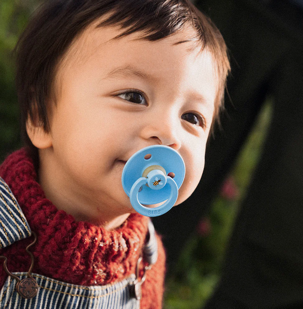 BIBS Studio Colour Bumblebee Soother Double Pack (Round/Natural Rubber)