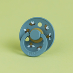 BIBS Studio Colour Bumblebee Soother Double Pack (Round/Natural Rubber)