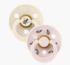 BIBS Studio Colour Bumblebee Soother Double Pack (Round/Natural Rubber)