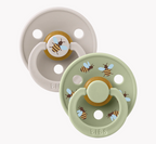 BIBS Studio Colour Bumblebee Soother Double Pack (Round/Natural Rubber)