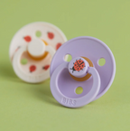 BIBS Studio Colour Ladybug Soothers Double Pack (Round/Natural Rubber)
