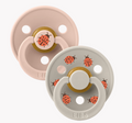 BIBS Studio Colour Ladybug Soothers Double Pack (Round/Natural Rubber)