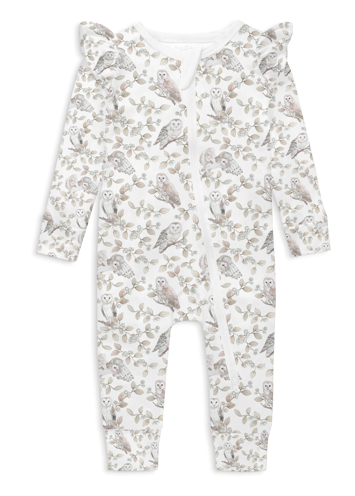 Aster & Oak Barn Owl Zip Romper