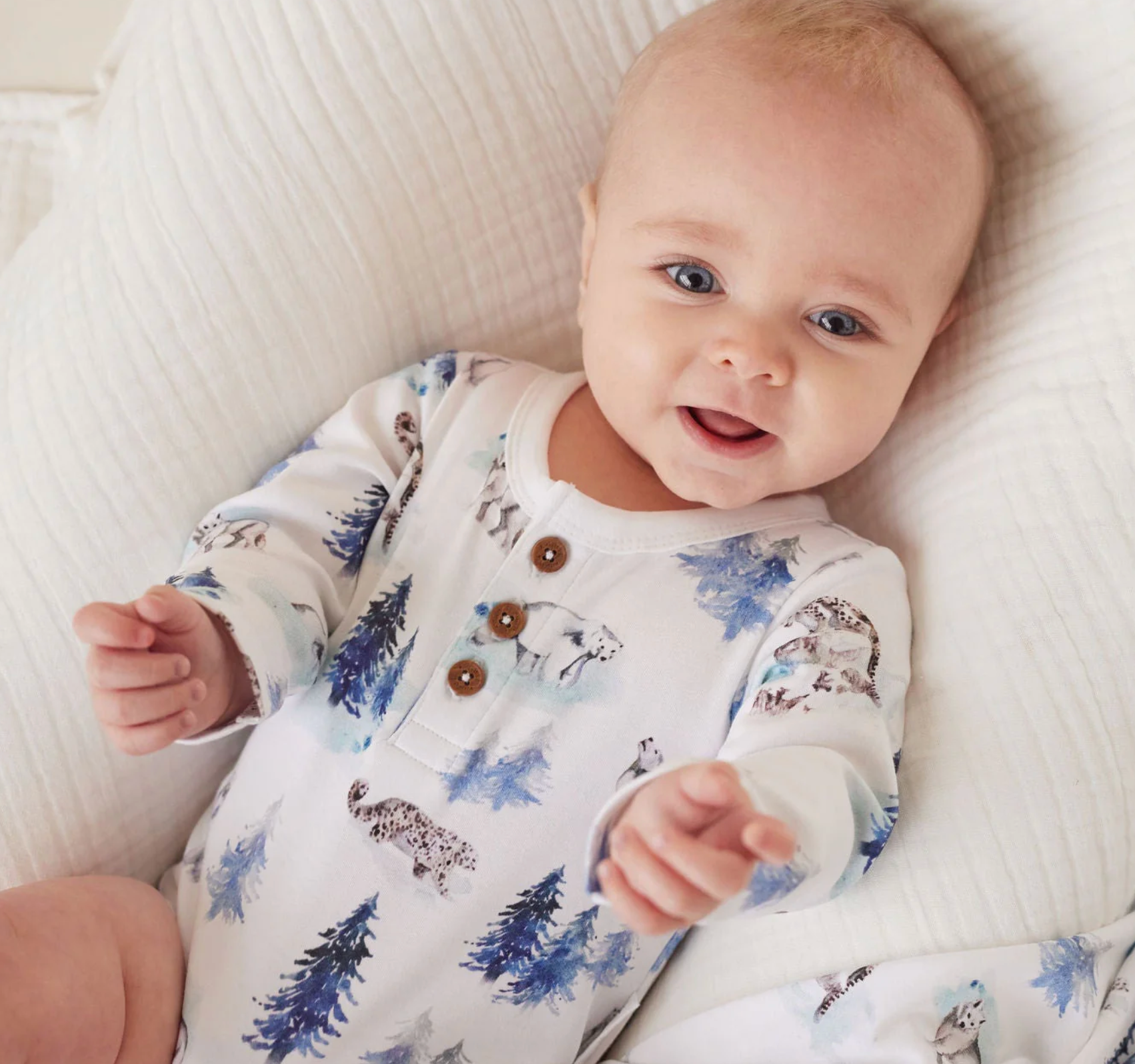 Aster & Oak Snow Animals Onesie