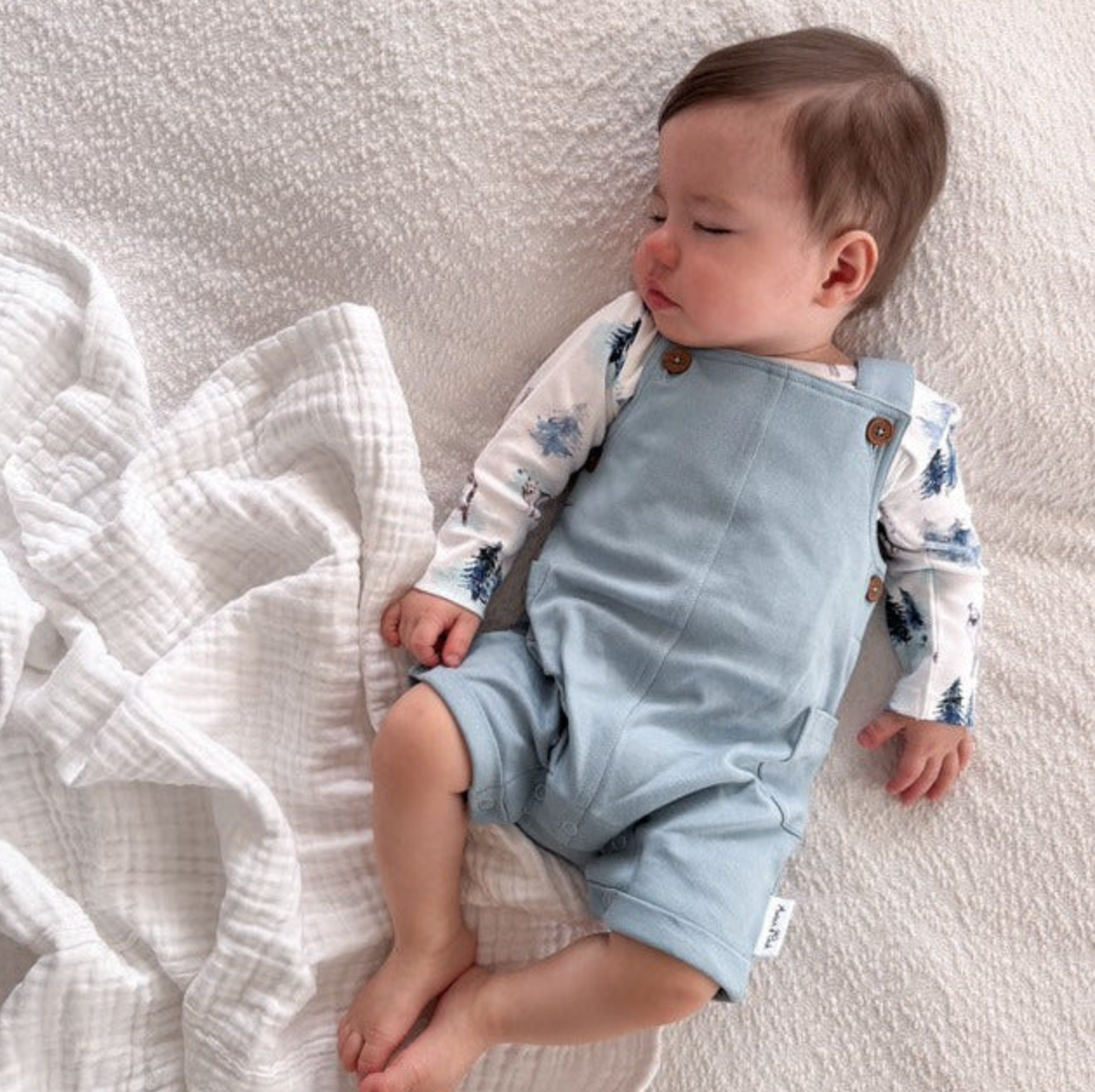 Aster & Oak Snow Animals Overall Set
