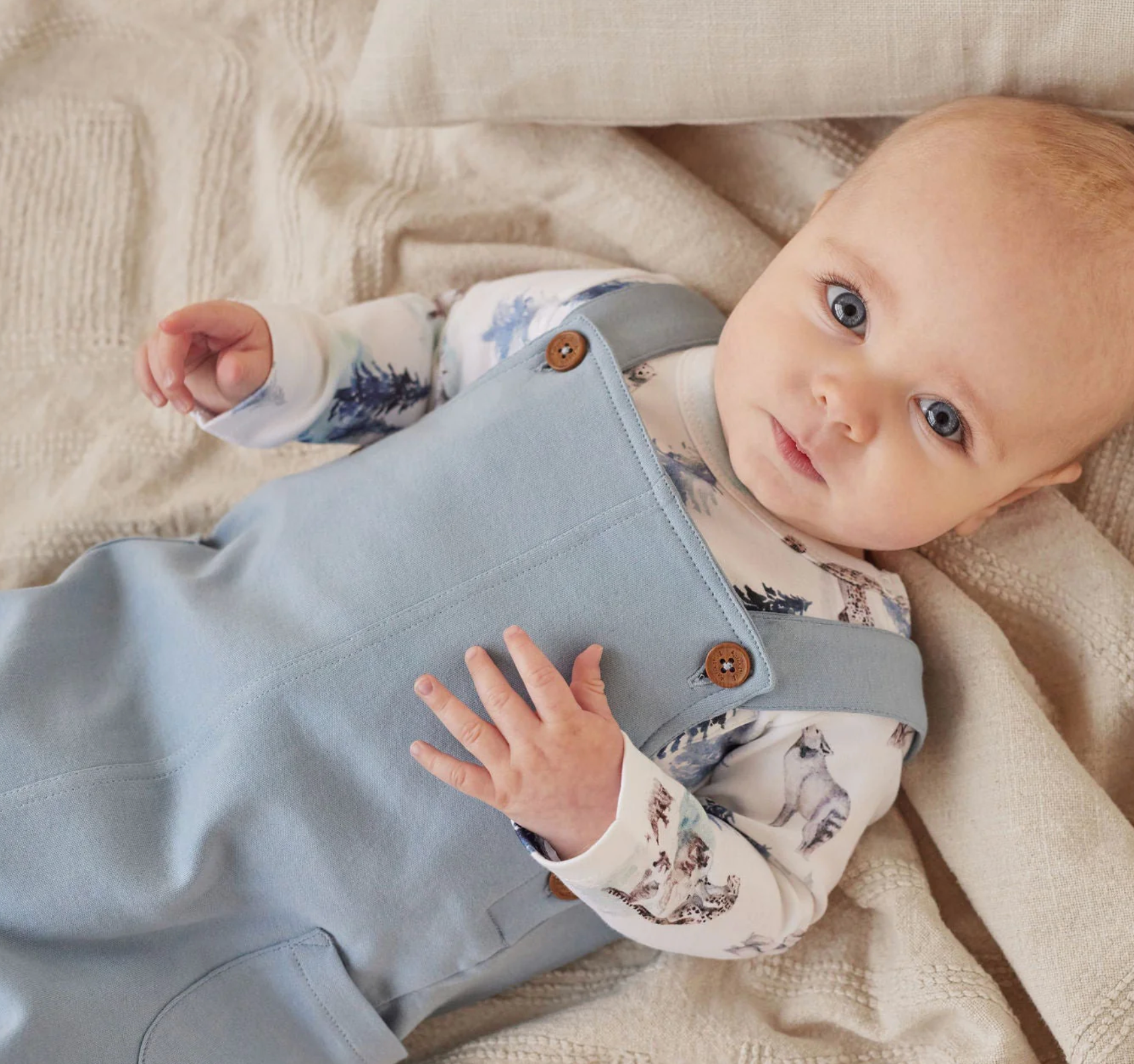 Aster & Oak Snow Animals Overall Set