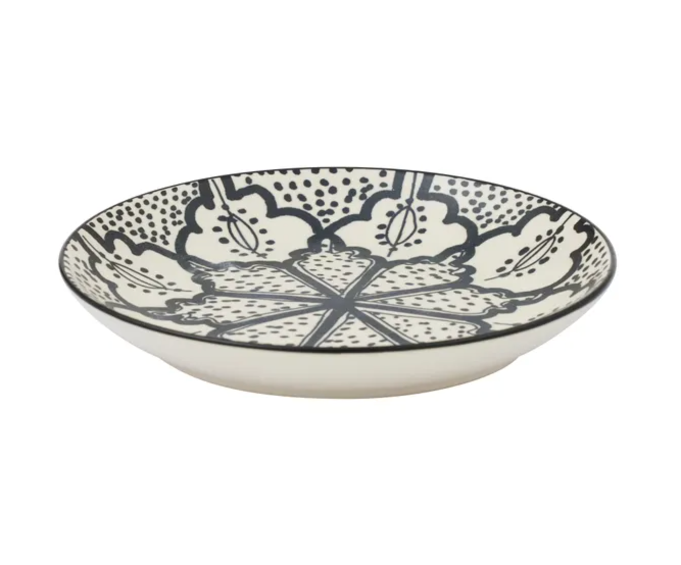 Coast to Coast Aleah Ceramic Plate 15.5cm Black & White