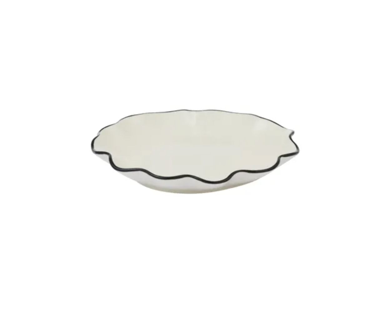Coast to Coast Winslow Ceramic Plate 14x2cm Ivory & Black