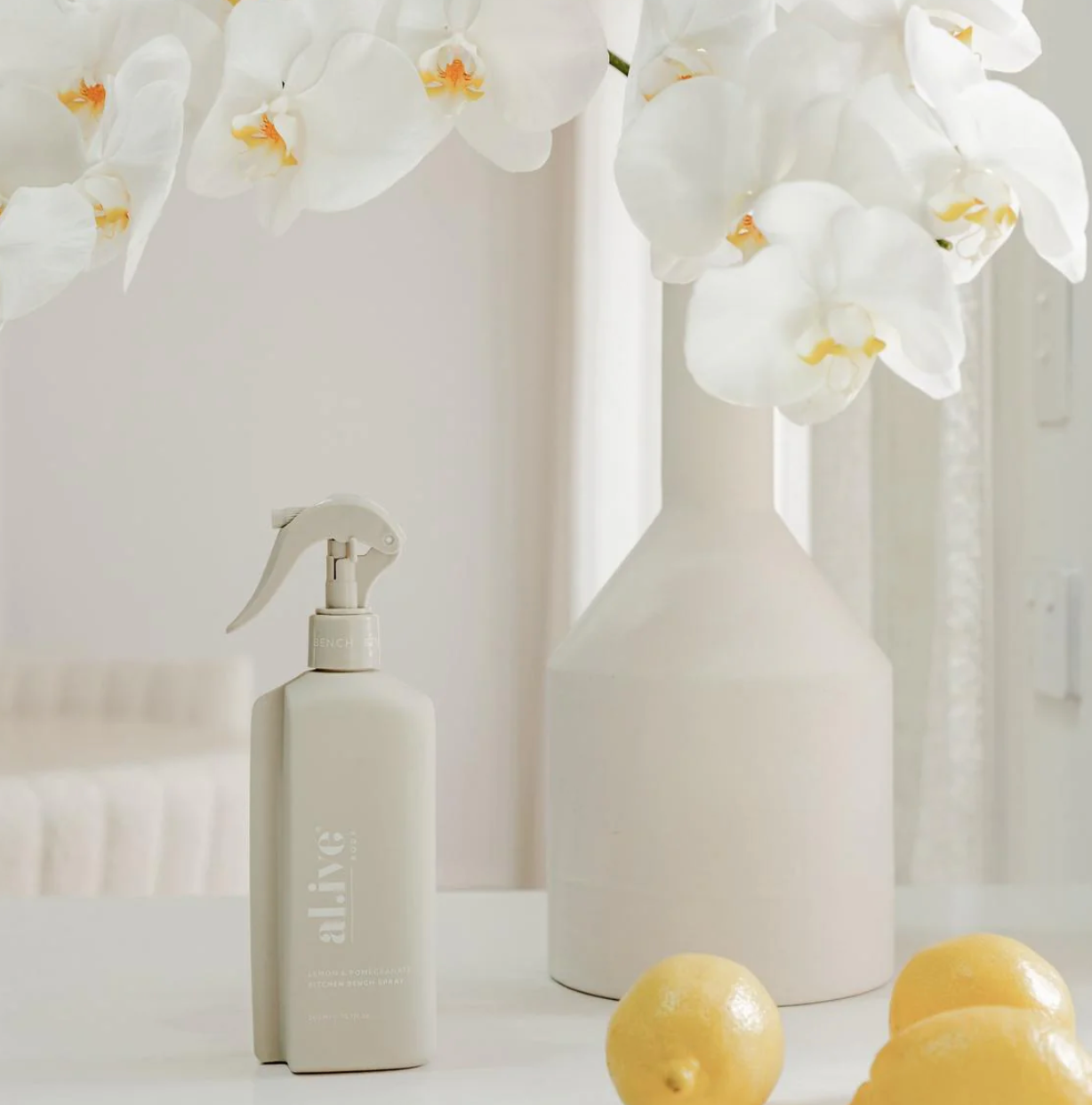 Al.ive Kitchen Bench Spray - Lemon & Pomegranate